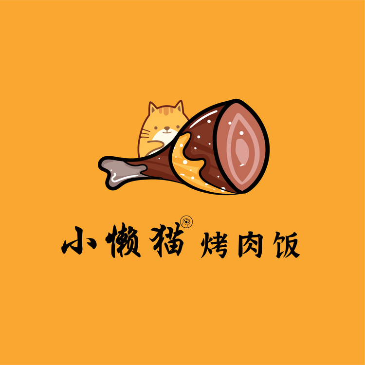 小懒猫烤肉饭logo