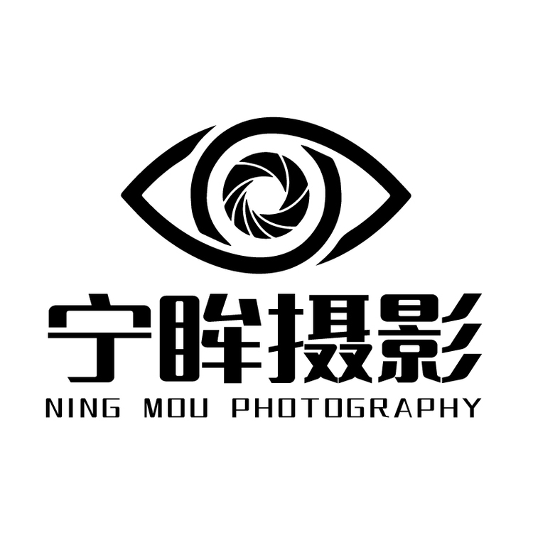 宁眸摄影logo