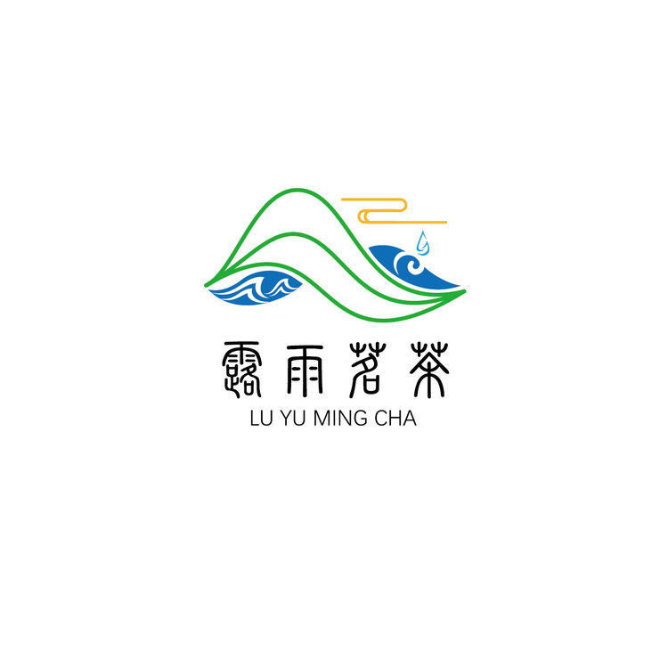 露雨茗茶logo