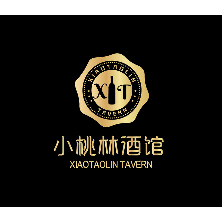 小桃林酒馆logo