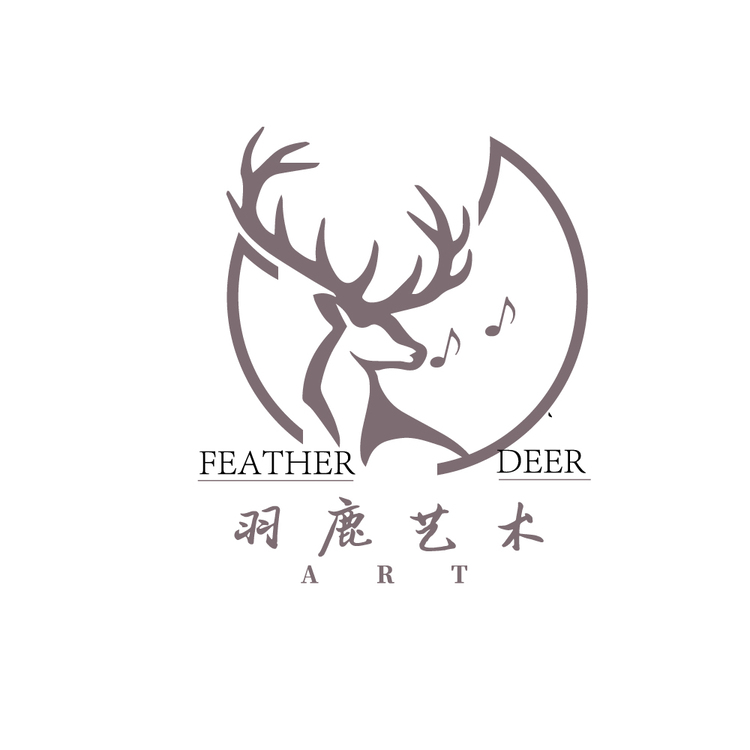 羽鹿艺术logo