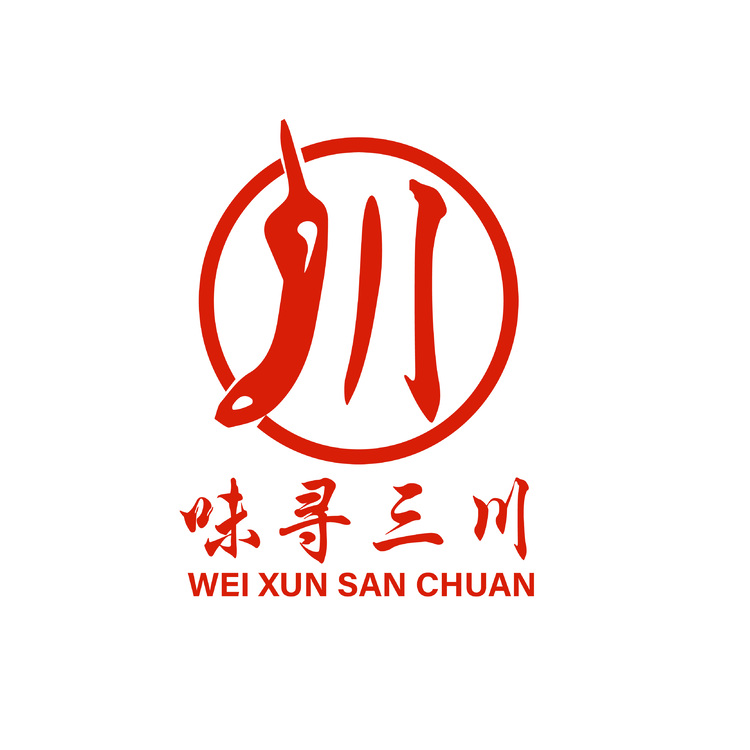 味寻三川logo