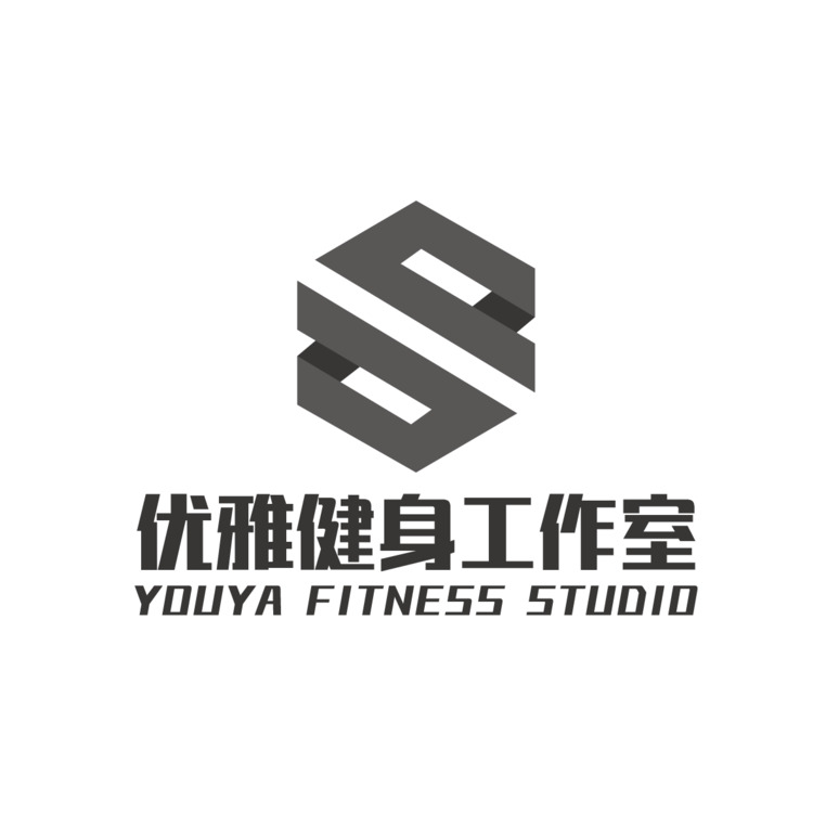 优雅健身工作室logo