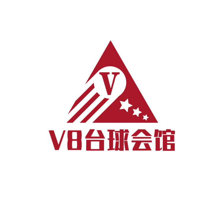 V8台球会馆logo