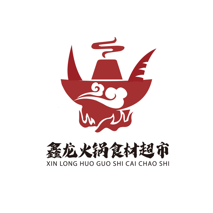 鑫龙火锅食材超市logo