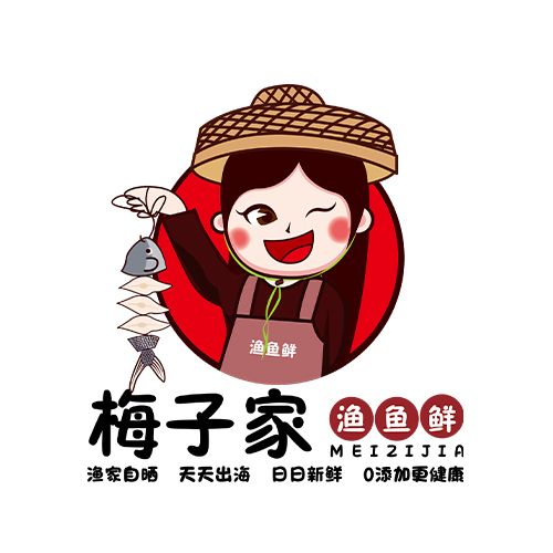 梅子家渔鱼鲜logo