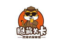 老虎侦探卡通logo