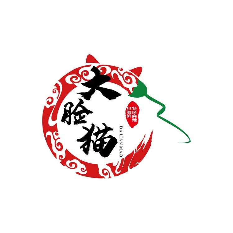 大脸猫特色麻辣小海鲜logo