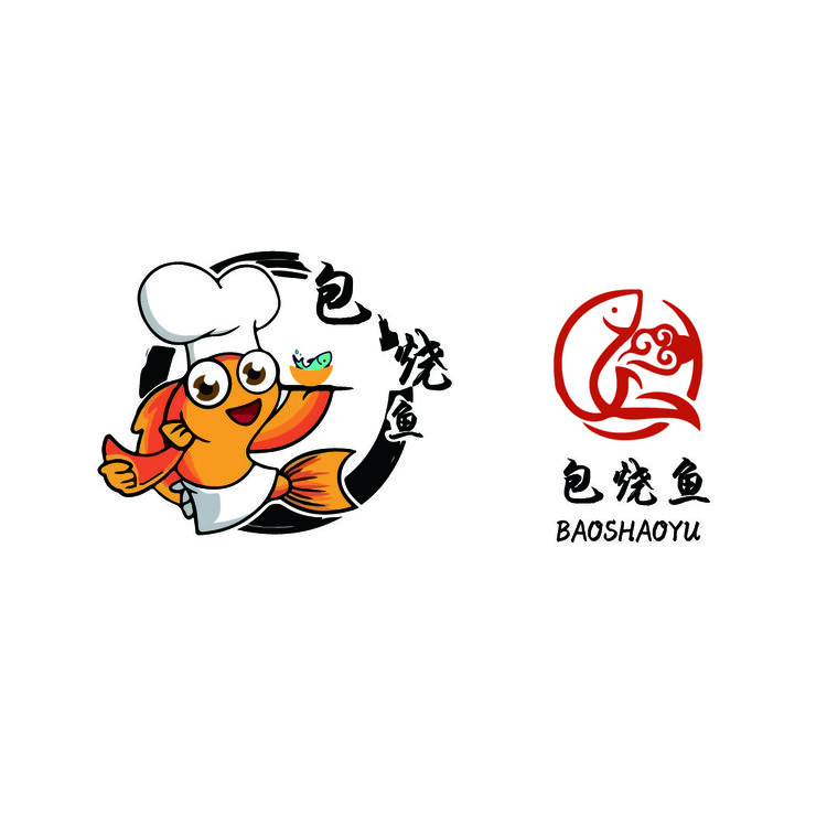 包烧鱼logo