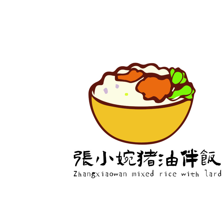 张小碗猪油伴饭logo