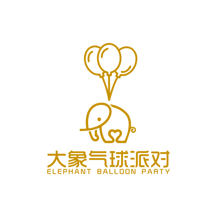 大象气球派对logo