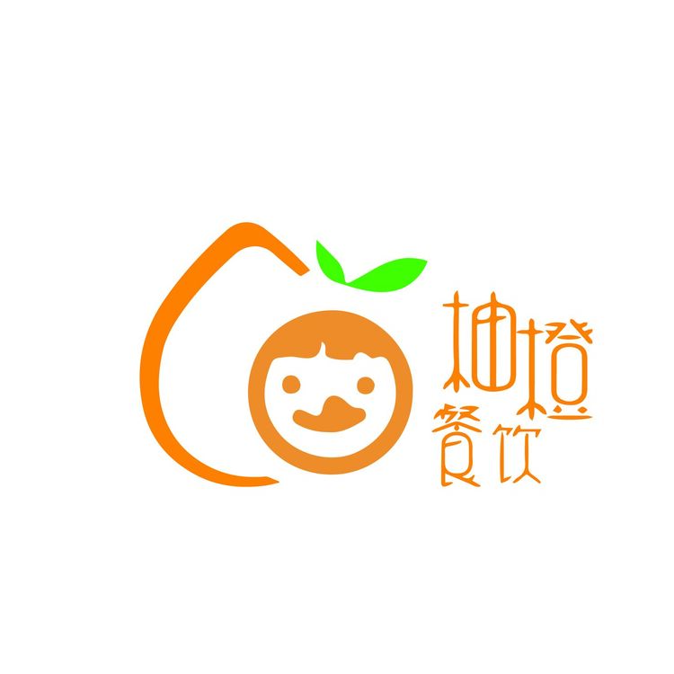 柚橙餐饮logo