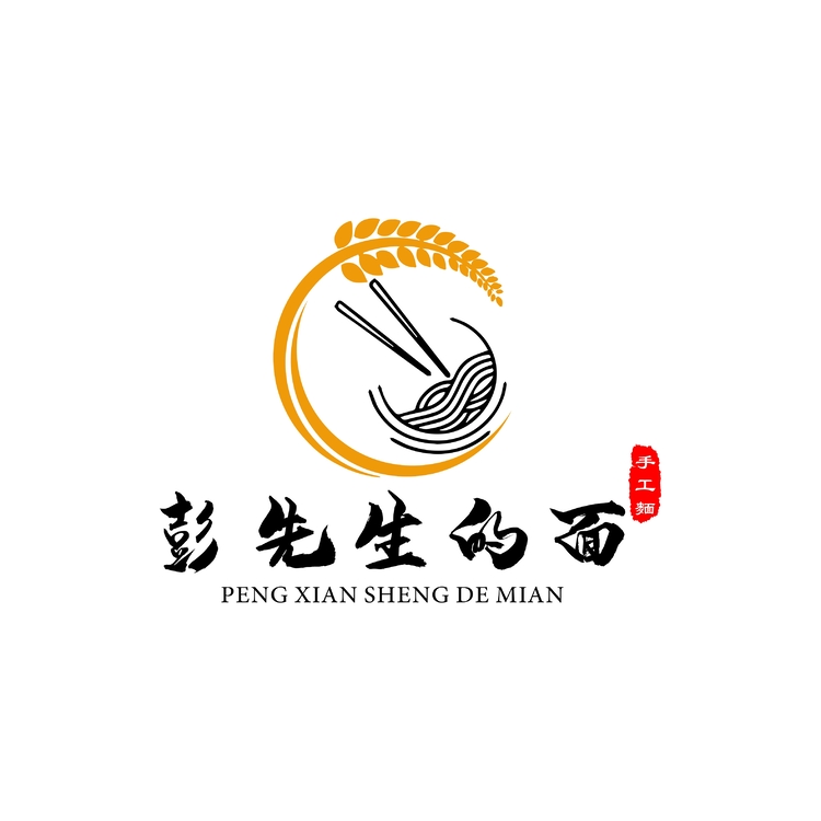 彭先生的面logo