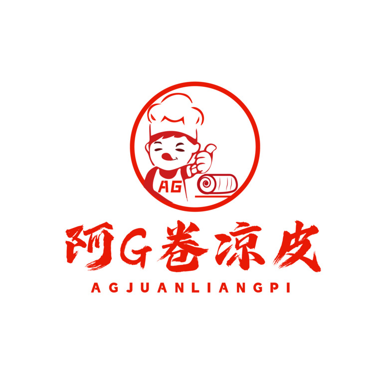 阿G卷凉皮logo