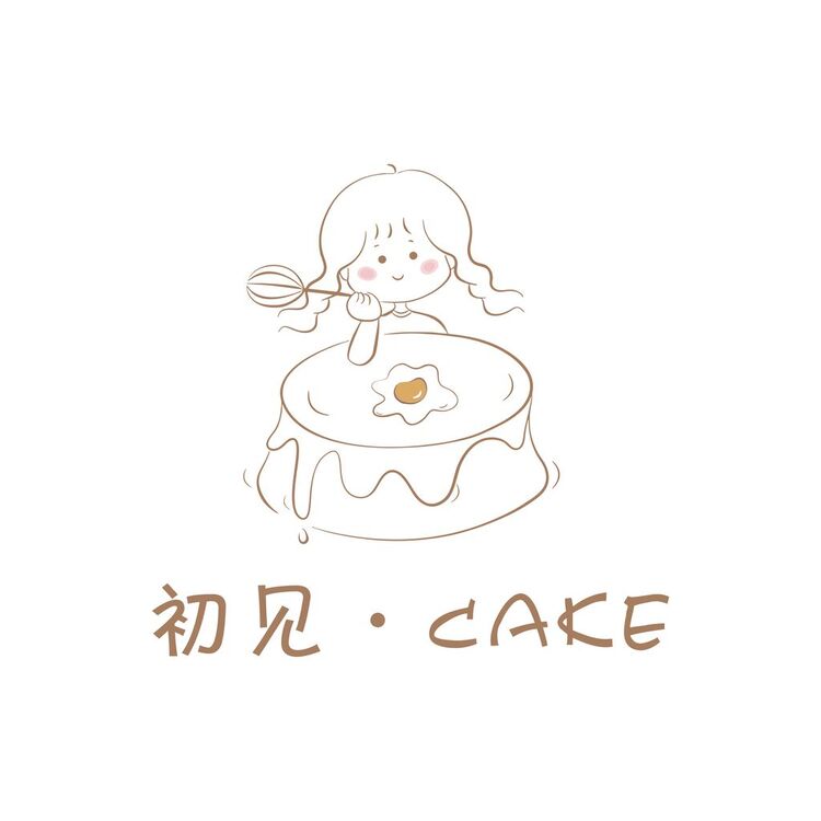 初见·cake烘焙店logo